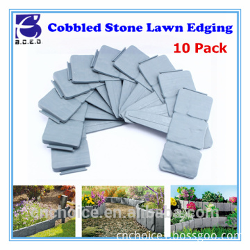 Plastic garden cobbled stone edging for flower bed lowes lawn edging